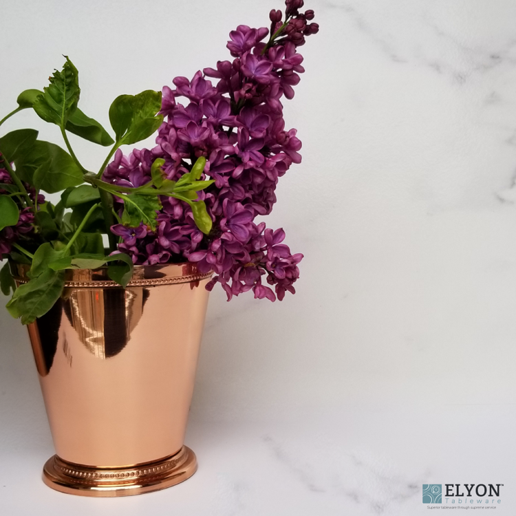 Godinger Copper Beaded Vase - flowers