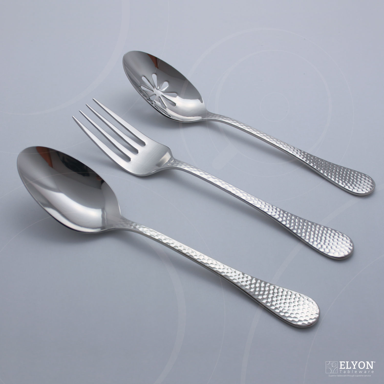 Wallace 65Piece Stainless Steel Continental Hammered Flatware Set