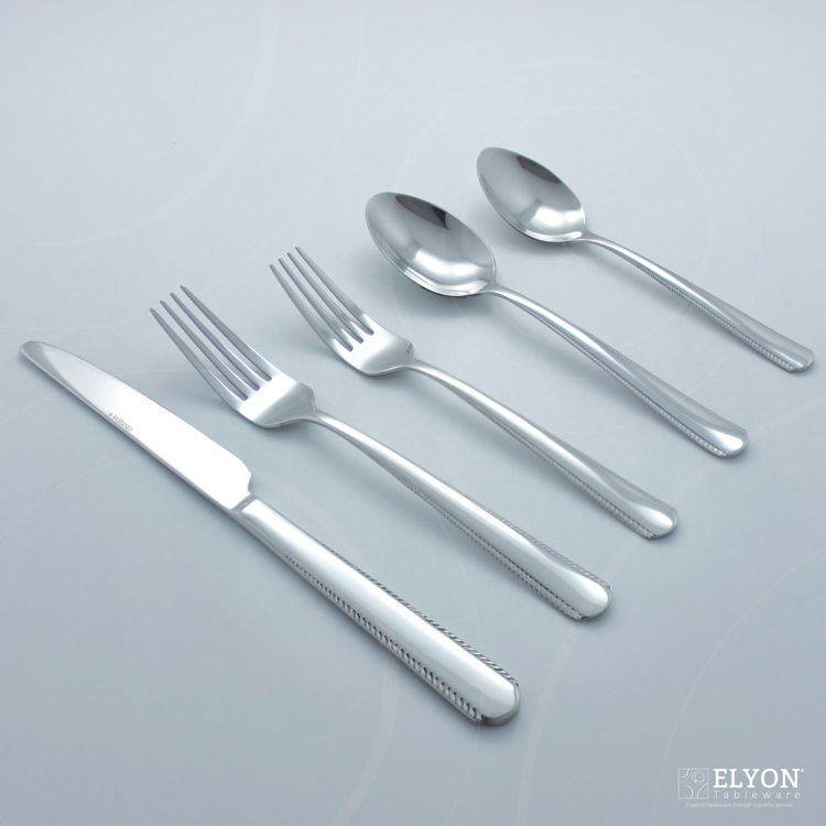 Oneida 42-Piece Stainless Steel Silver Gable Flatware Set, Service For 8 | Elyon Tableware
