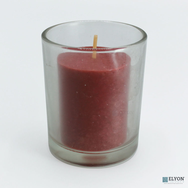 18 Red Colored Unscented Wax Votive Memorial Candle, 24 Hours Burn Time