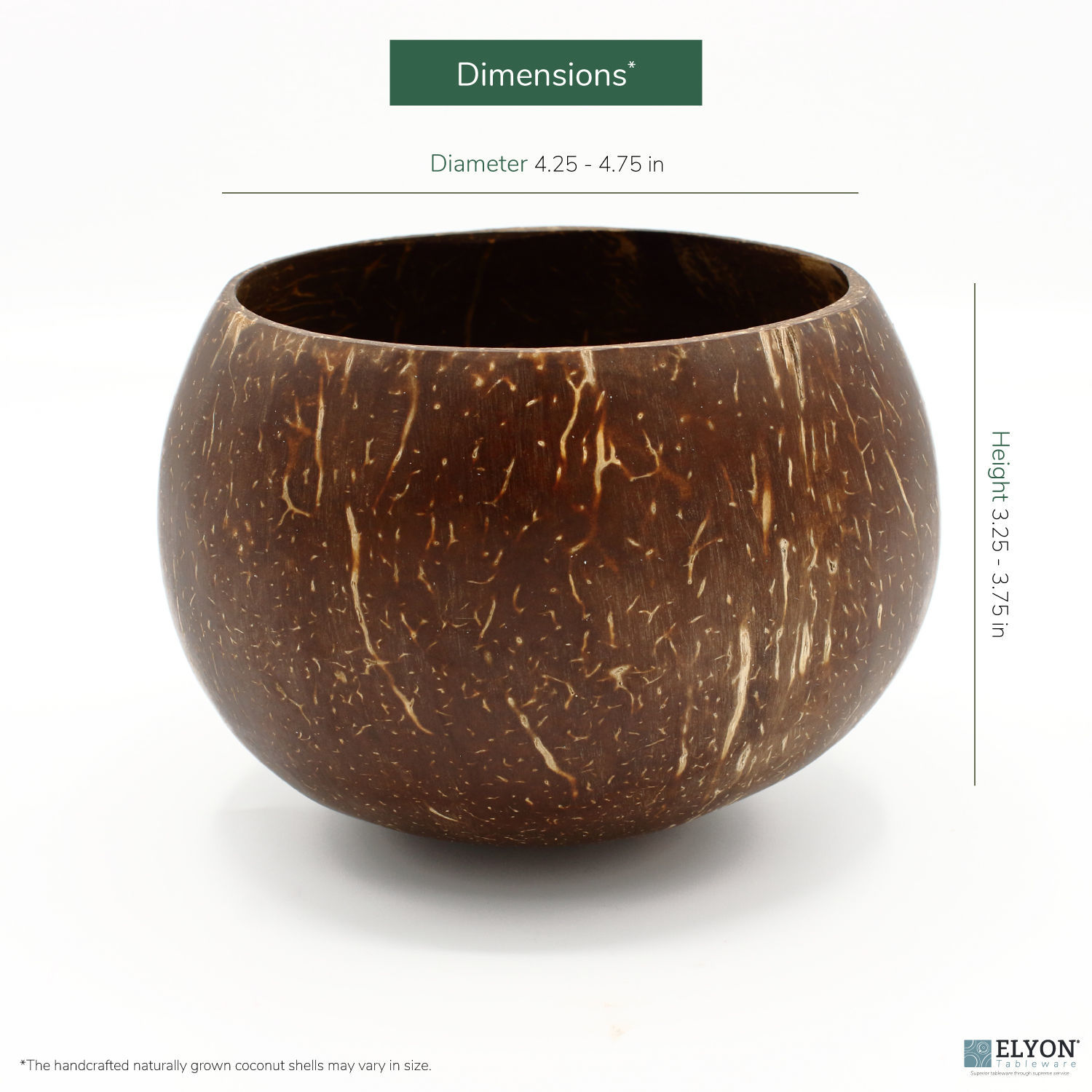 Handcrafted Natural Coconut Bowl, Gift Set of 4 Large Bowls, 4 Wooden