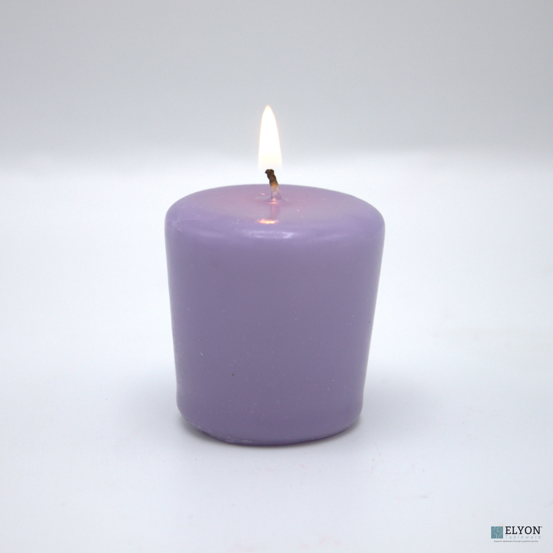 24 Lavender Unscented Wax Votive Candles, 15 Hours Burn Time. Elyon