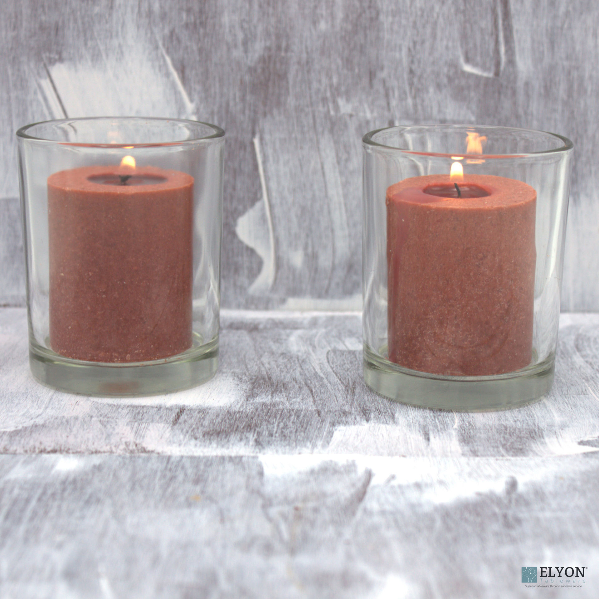 18 Red Colored Unscented Wax Votive Candles in Glass Holder, 24 Hours