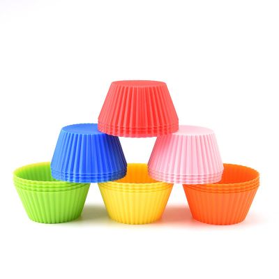 Colored Reusable Silicone Baking Cups, Pack of 24 Colored Reusable Silicone Baking Cups, Pack of 24