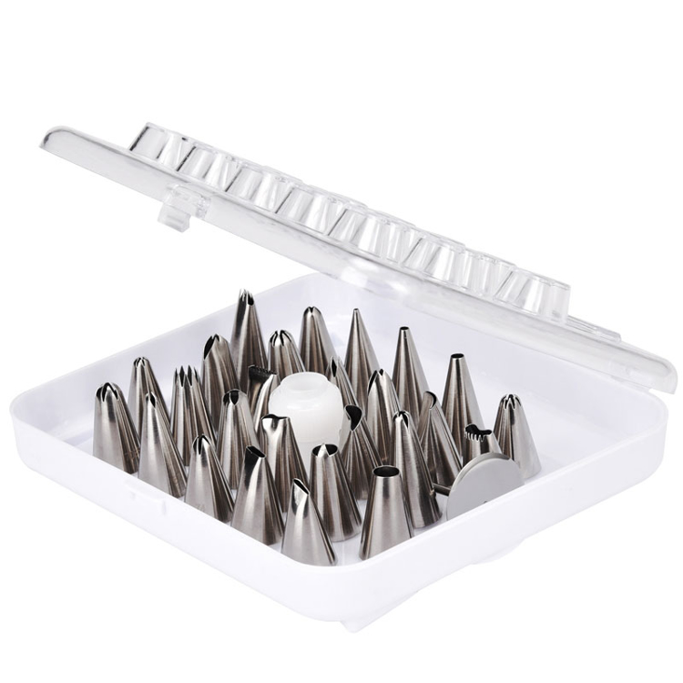 Elyon Tableware, 26 Pieces Cake Decorating Piping Tip Set, Stainless Steel 