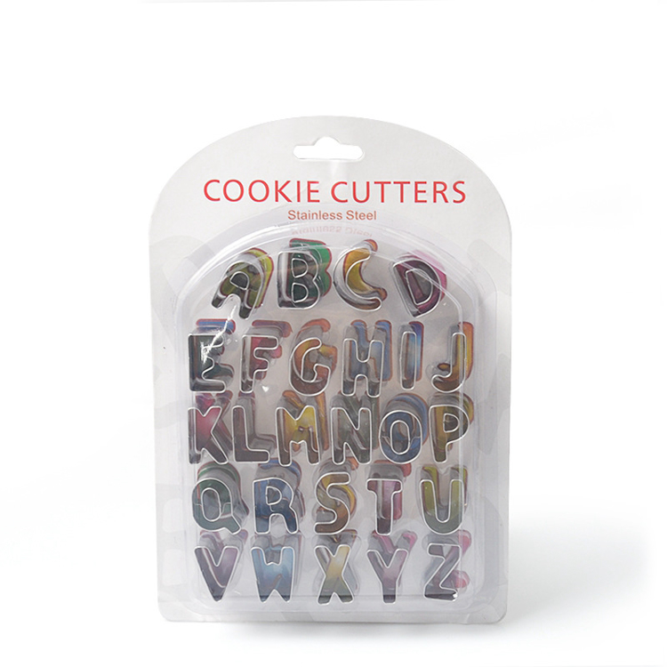 Elyon Tableware, 26 Piece Alphabet (A-Z) Cookie Cutters, Stainless Steel 
