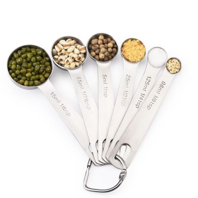 Elyon Tableware, 6 Piece Measuring Spoon Set, Stainless Steel  Elyon Tableware, 6 Piece Measuring Spoon Set, Stainless Steel