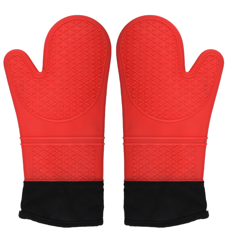 2 Extra Long Silicone Oven Mitts with Cotton Lining. Elyon Tableware ...
