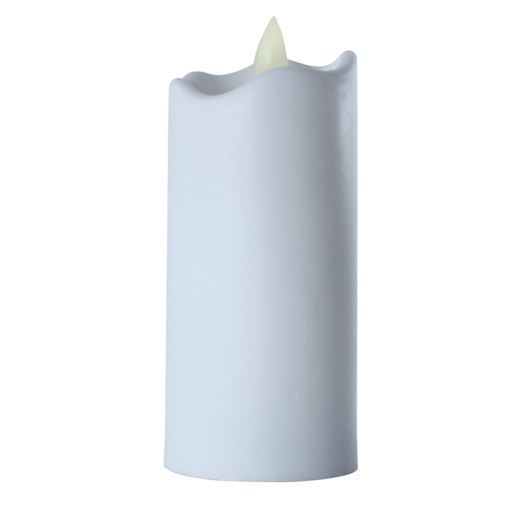 LED Flameless Tall Pillar Flicker Candles, 12 Pack, White