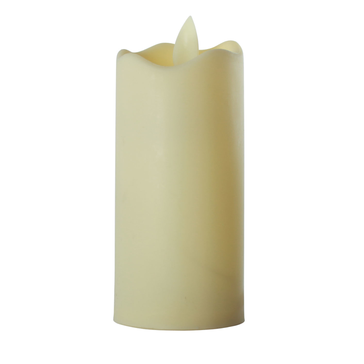 LED Flameless Tall Pillar Flicker Candles, 12 Pack, Ivory