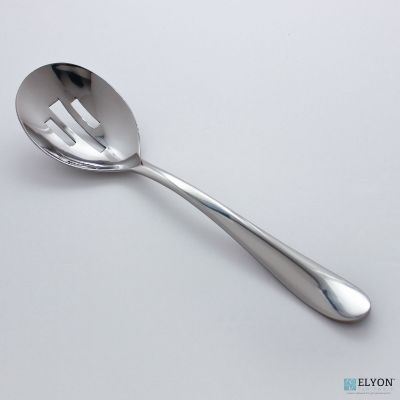 Splendide Alpia Pierced Serving Spoon Stainless Steel, 1 Piece Serving Set | Elyon Tableware Splendide Alpia Pierced Serving Spoon Stainless Steel, 1 Piece Serving Set | Elyon Tableware