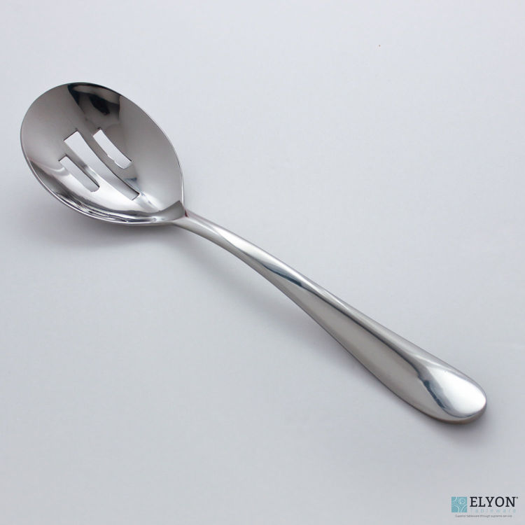 Splendide Alpia Pierced Serving Spoon Stainless Steel, 1 Piece Serving Set | Elyon Tableware