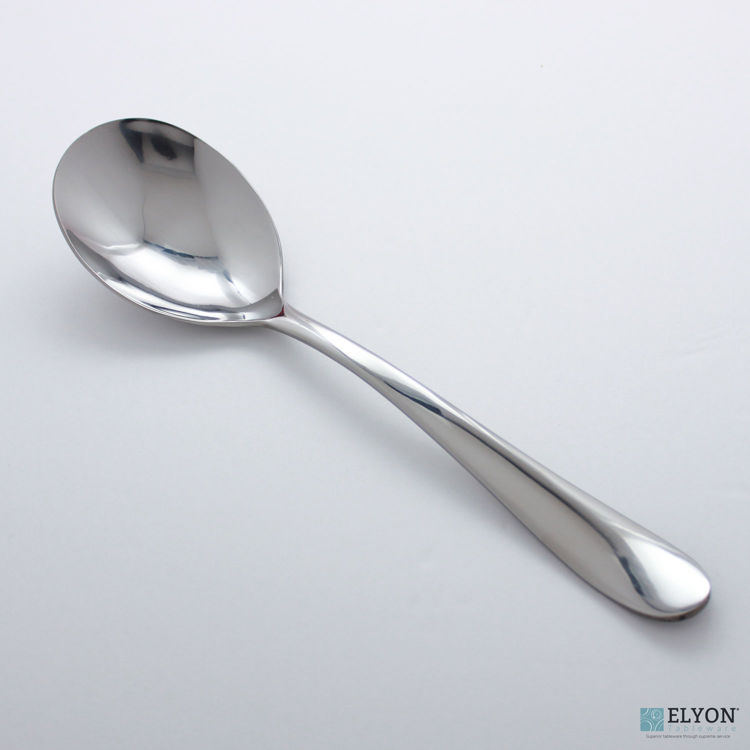 Splendide Alpia Serving Spoon Stainless Steel, 1 Piece Serving Set | Elyon Tableware