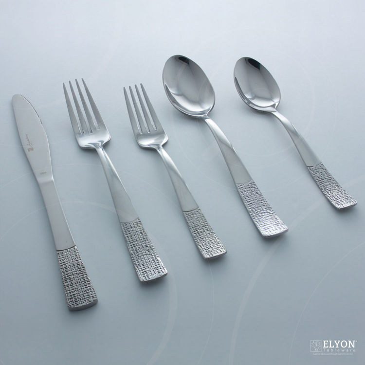 Hampton Signature 45-Piece Stainless Steel Silver Bremen Flatware Set, Service For 8 | Elyon Tableware