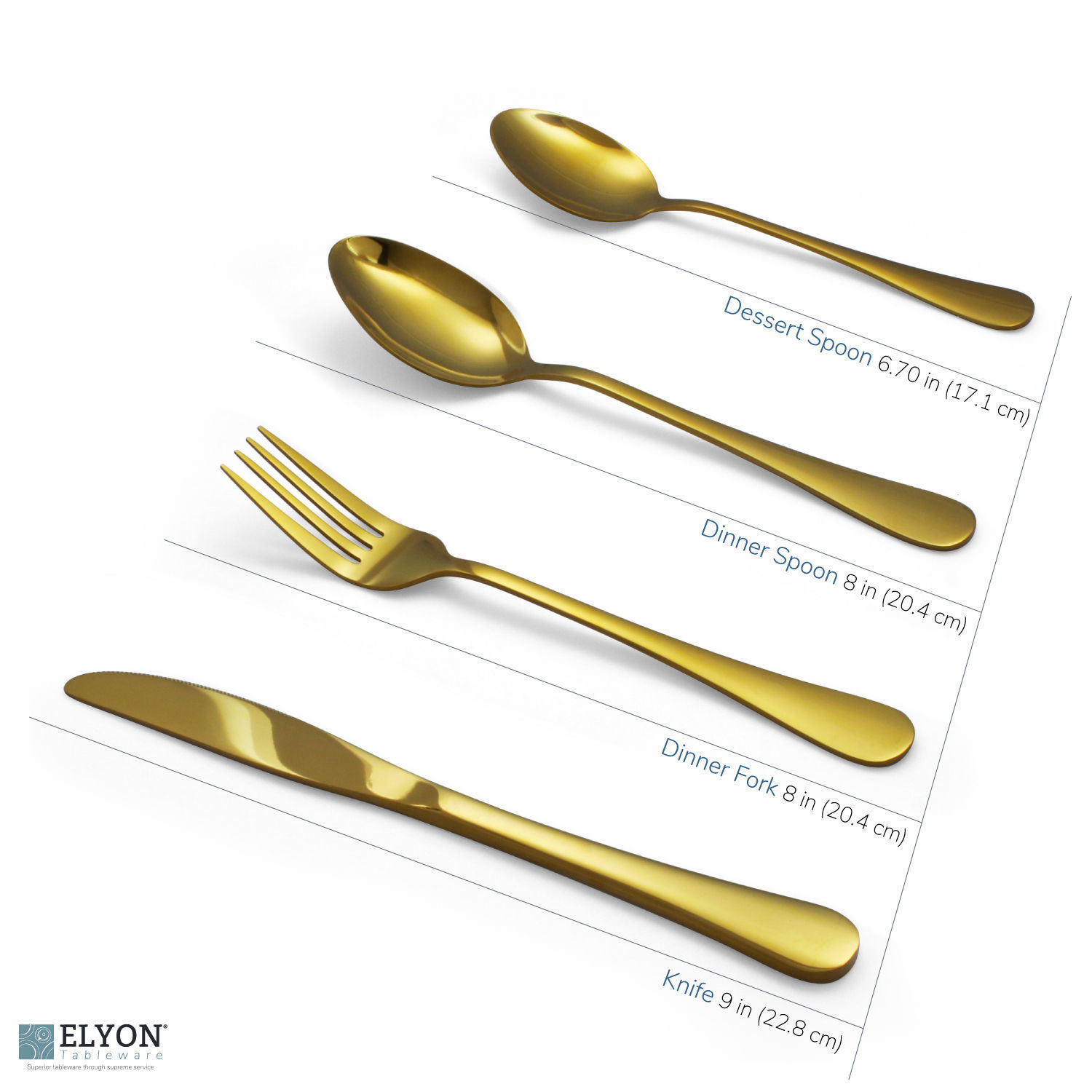 Best Modern gold Flatware and Silverware sets Elyon Tableware. Elyon