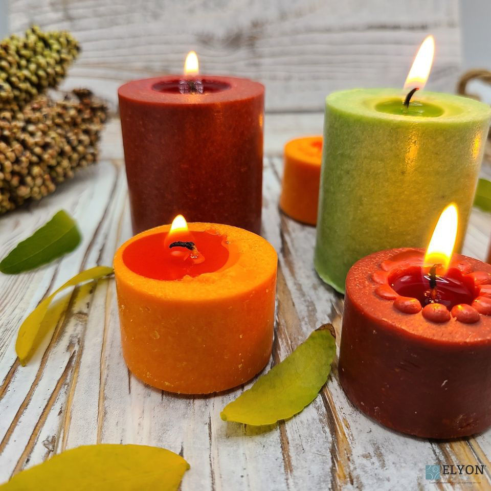 18 Red Colored Unscented Wax Votive Candles in Glass Holder, 24 Hours