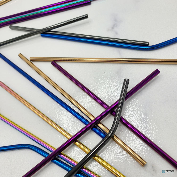 Colored Metal Straws Assorted