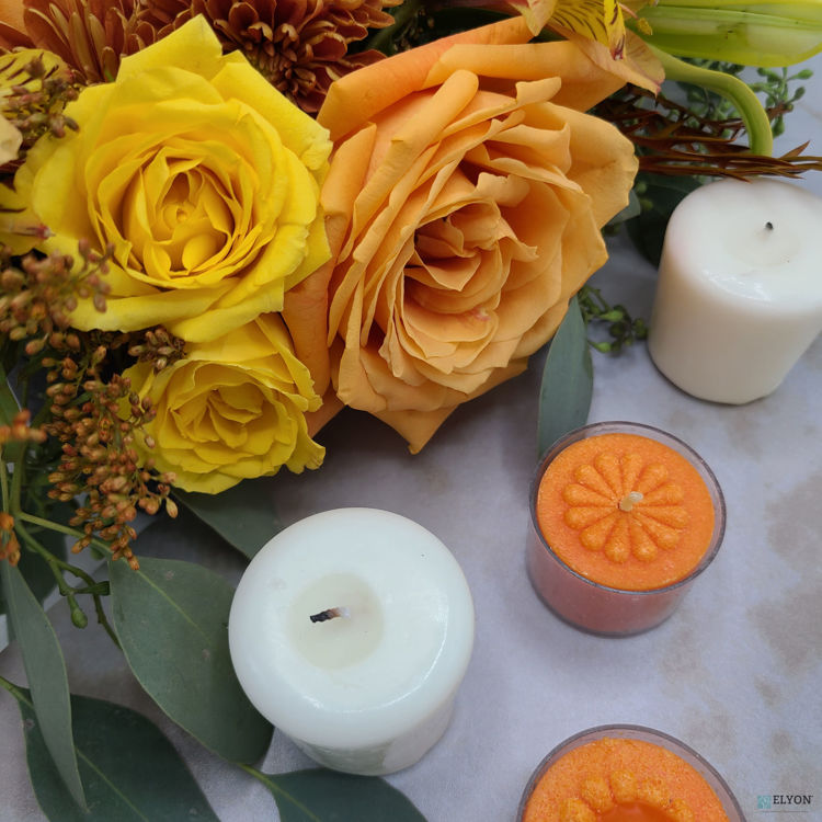 36 Colored & Scented Wax Deep Tealight Candles, Fall & Halloween Collection	