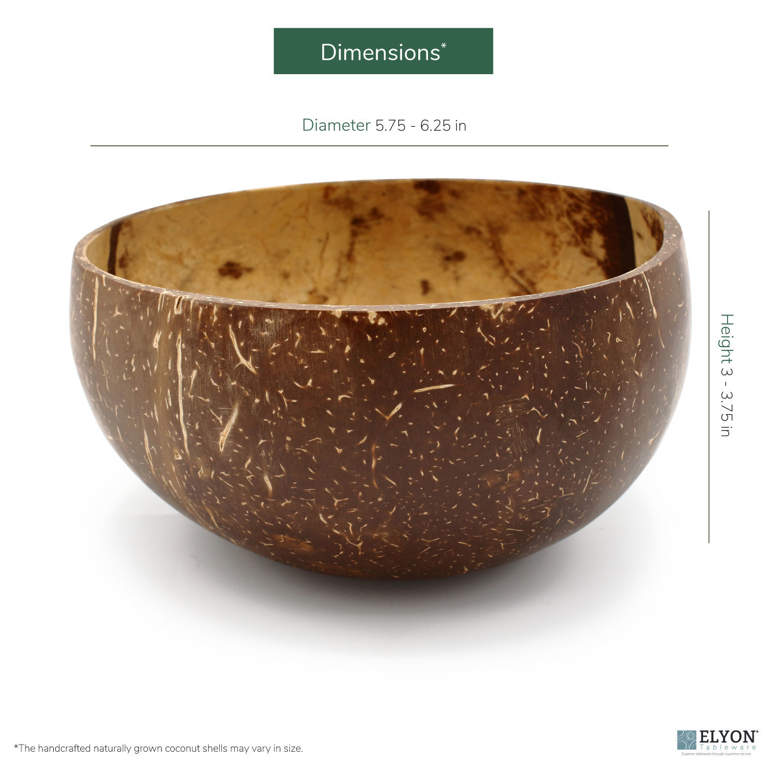 Handcrafted Natural Coconut Bowl, Gift Set of 4 Jumbo Bowls, 4 Wooden