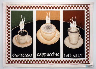 Show details for Set of 6 Coffee Cappuccino Themed Breakfast Table Placemat 100% Cotton 13" x 19" Placemat 3 Type