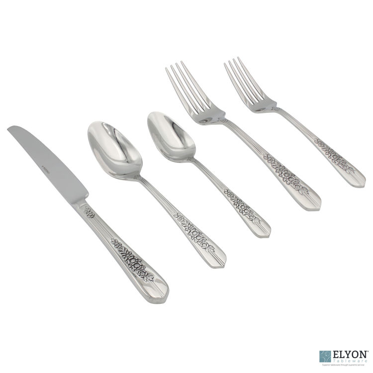Oneida Royal Rose 1939 45-Piece Stainless Steel Flatware Set, Service For 8