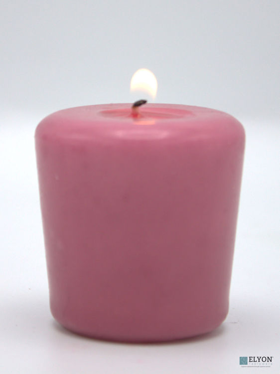 24 Mauve Unscented Wax Votive Candles, 15 Hours Burn Time	
