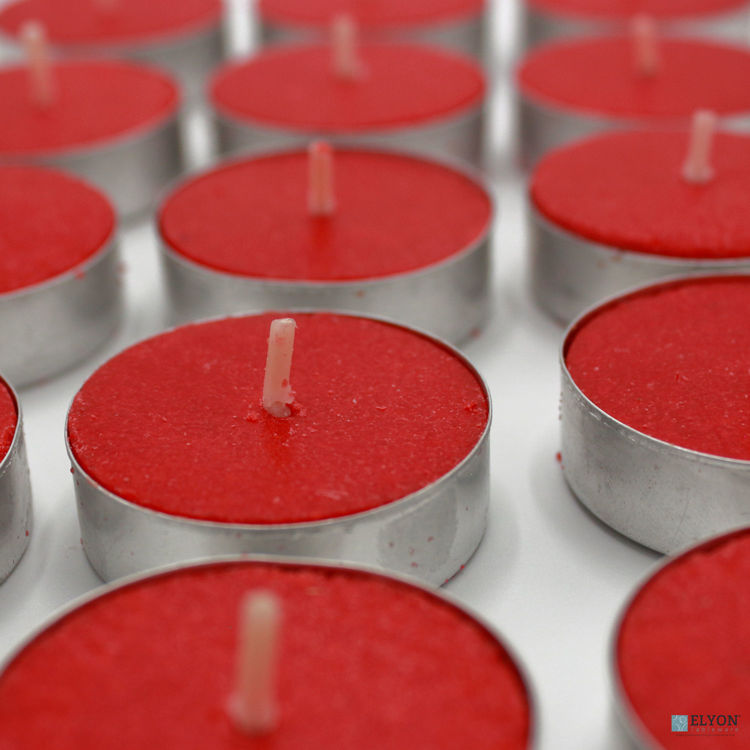 96 Apple Cinnamon Scented Red Wax Tealight Candles