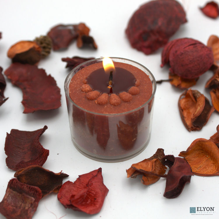 36 Coffee Scented Brown Colored Wax Deep Tealight Candles	