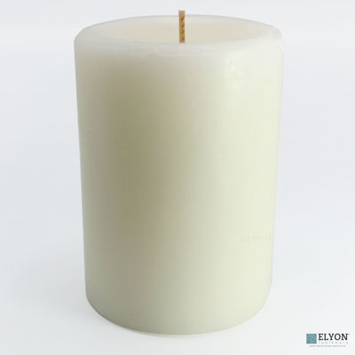 6 White Unscented Wax Pillar Candles, 40 Hours Burn Time 6 White Unscented Wax Pillar Candles, 40 Hours Burn Time