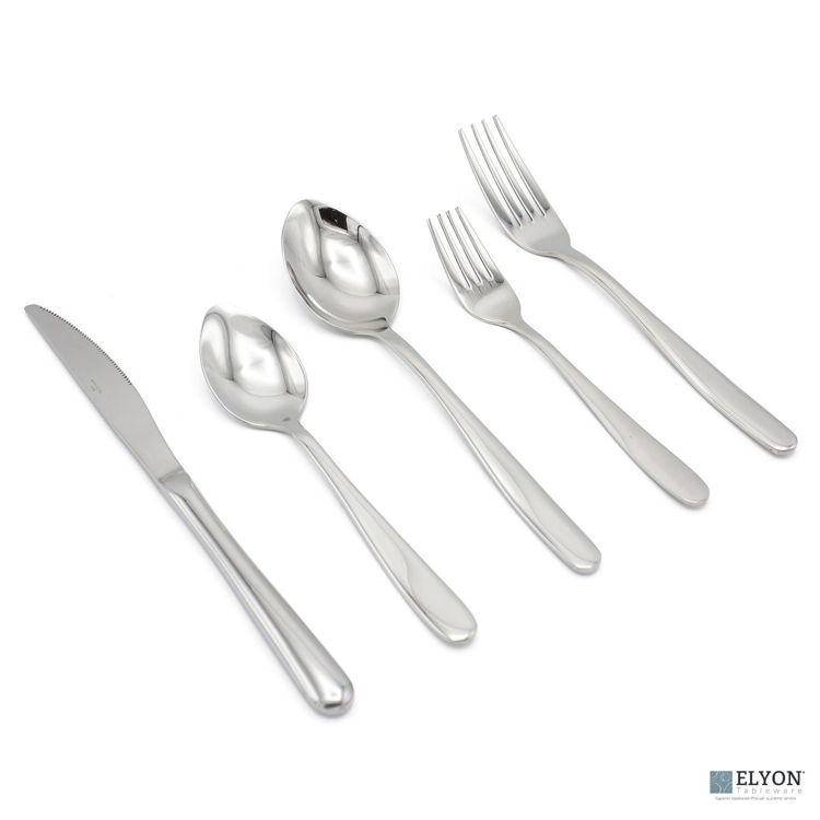 20-Piece Remsen Reflective Silver Flatware Set, Stainless Steel, Service For 4