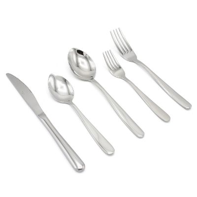 20-Piece Remsen Reflective Silver Flatware Set, Stainless Steel, Service For 4 20-Piece Remsen Reflective Silver Flatware Set, Stainless Steel, Service For 4