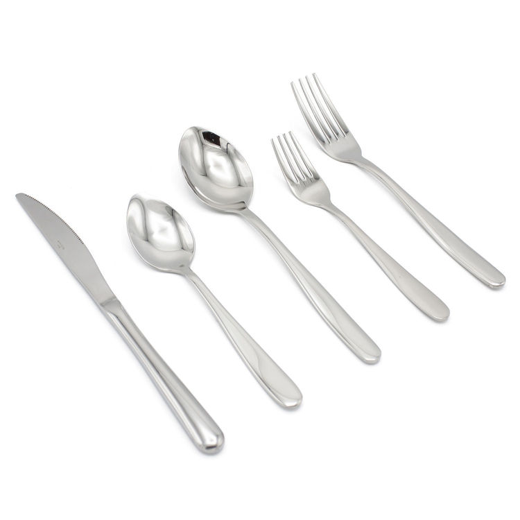 20-Piece Remsen Reflective Silver Flatware Set, Stainless Steel, Service For 4