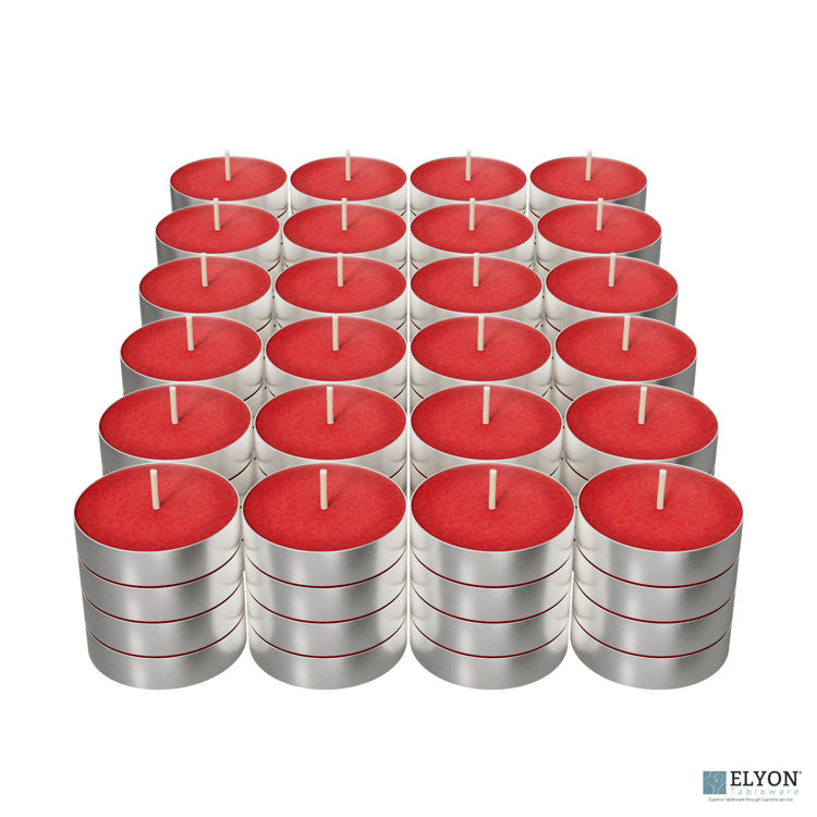 96 Apple Cinnamon Scented Red Wax Tealight Candles