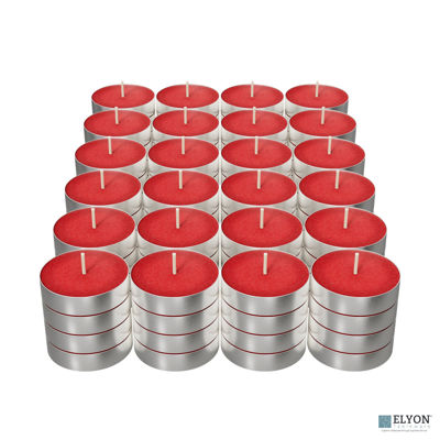 96 Apple Cinnamon Scented Red Wax Tealight Candles 96 Apple Cinnamon Scented Red Wax Tealight Candles