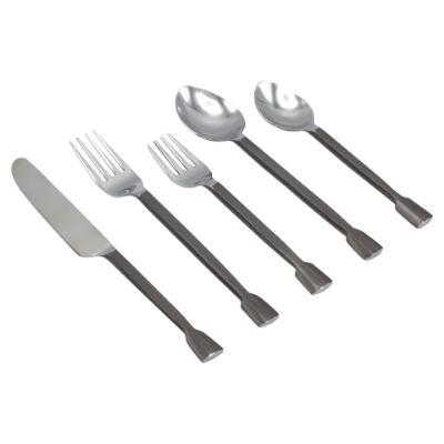 Hand-Forged Flatware Set, Stainless Steel, Hand-Forged Flatware Set, Stainless Steel,
