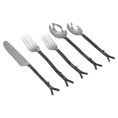 Hand-Forged Flatware Set, Stainless Steel, Hand-Forged Flatware Set, Stainless Steel,
