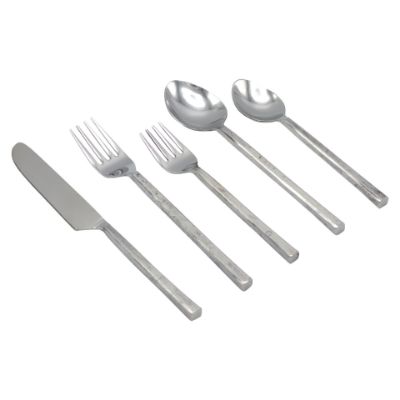 Hand-Forged Flatware Set, Stainless Steel, Hand-Forged Flatware Set, Stainless Steel,