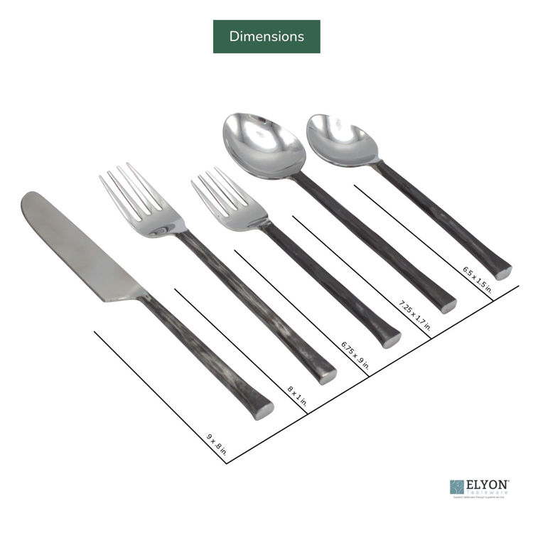 Hand-Forged Flatware Set, Stainless Steel,
