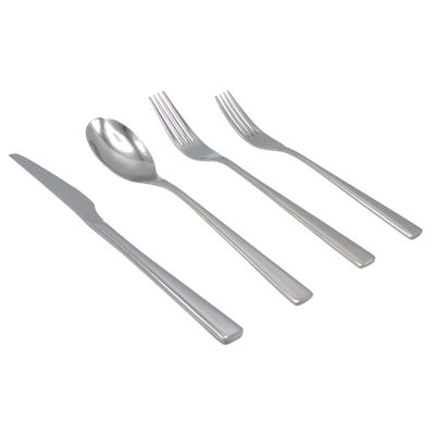 Show details for 16-Piece Reflective Silver Flatware Set, Stainless Steel, Service For 4 Picture of 16-Piece Reflective Silver Flatware Set, Stainless Steel, Service For 4
