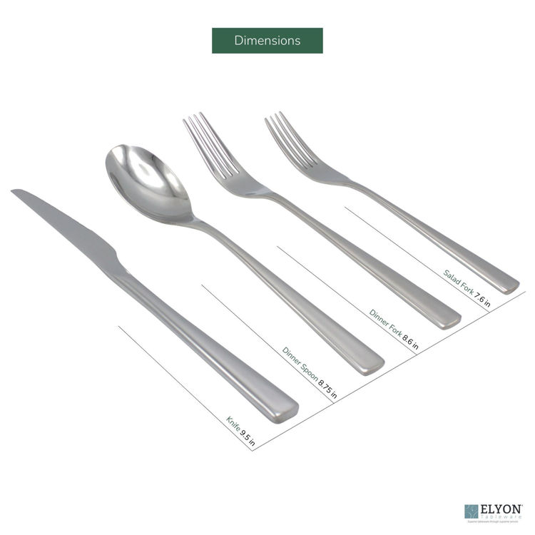 Picture of 16-Piece Reflective Silver Flatware Set, Stainless Steel, Service For 4