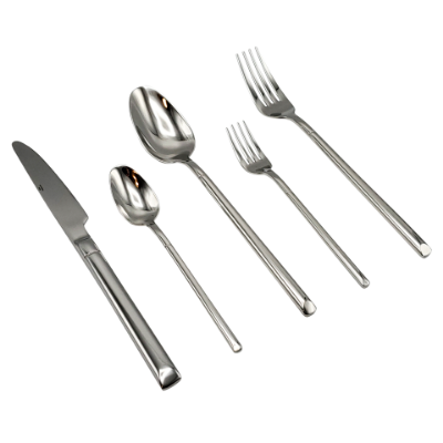 Elyon Fine 20-Piece Reflective Silver Flatware Set, Stainless Steel, Service For 4 Elyon Fine 20-Piece Reflective Silver Flatware Set, Stainless Steel, Service For 4