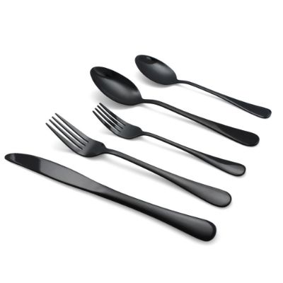 Reflective black flatware - cutlery - stainless steel - set Reflective black flatware - cutlery - stainless steel - set