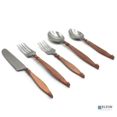 Show details for Elyon Rosman Hammered Reflective Copper 20 Piece Flatware Set Indian Artisan-Made Set Hand-Forged Stainless Steel Service for 4 Picture of Elyon Rosman Hammered Reflective Copper 20 Piece Flatware Set Indian Artisan-Made Set Hand-Forged Stainless Steel Service for 4