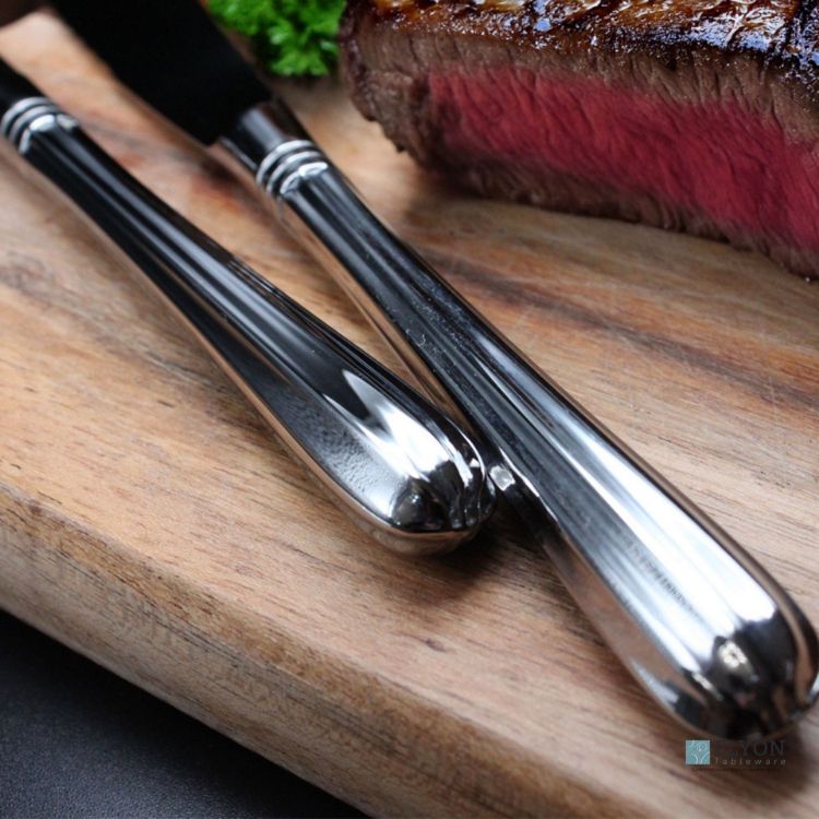 Royal Column Steak Knives 4 Piece Set Forged Stainless Steel Cutlery Service for 4