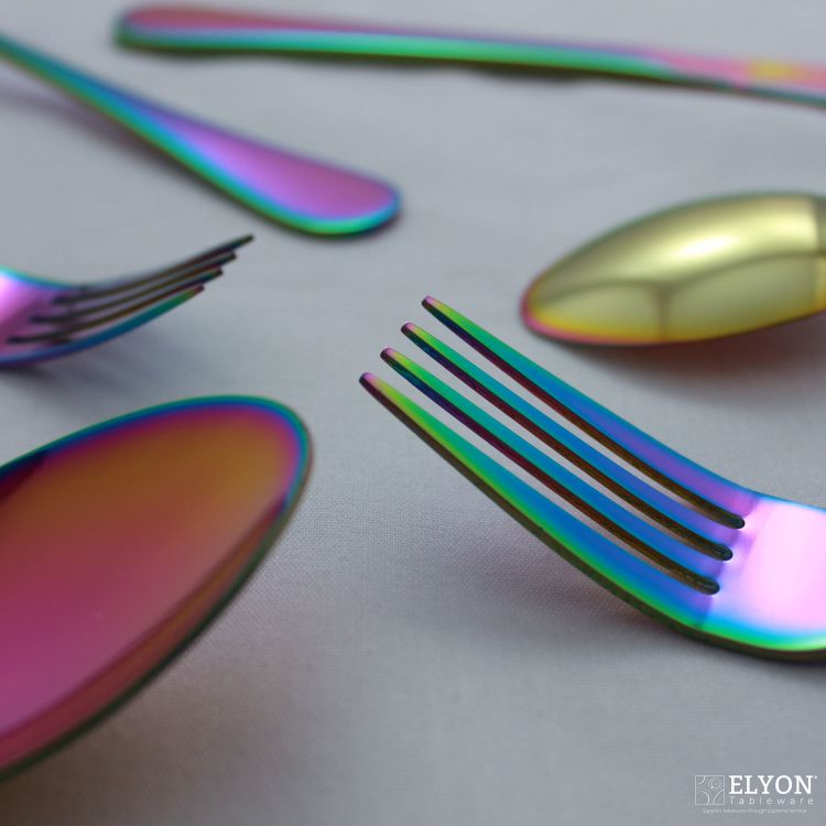 20-Piece Reflective Rainbow Flatware Set, Service For 4 