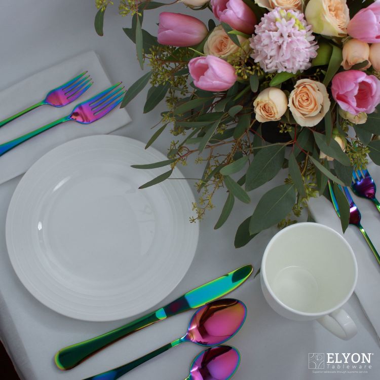 20-Piece Reflective Rainbow Flatware Set, Service For 4 