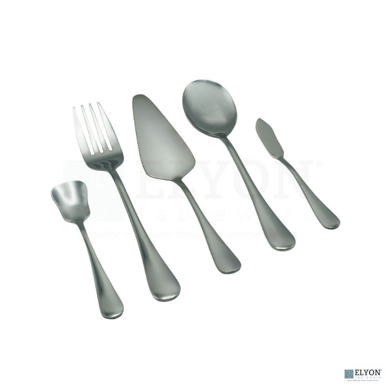 Picture of Elyon Luly Reflective Silver Hostess 5 Piece Set Stainless Steel Serving Set