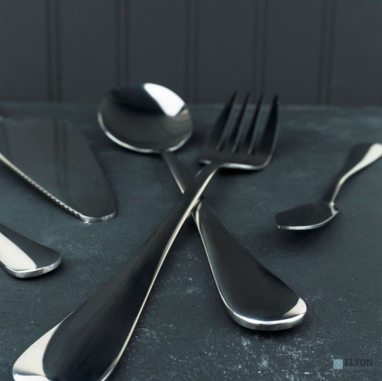 Elyon Luly Reflective Silver Hostess 5 Piece Set Stainless Steel Serving Set